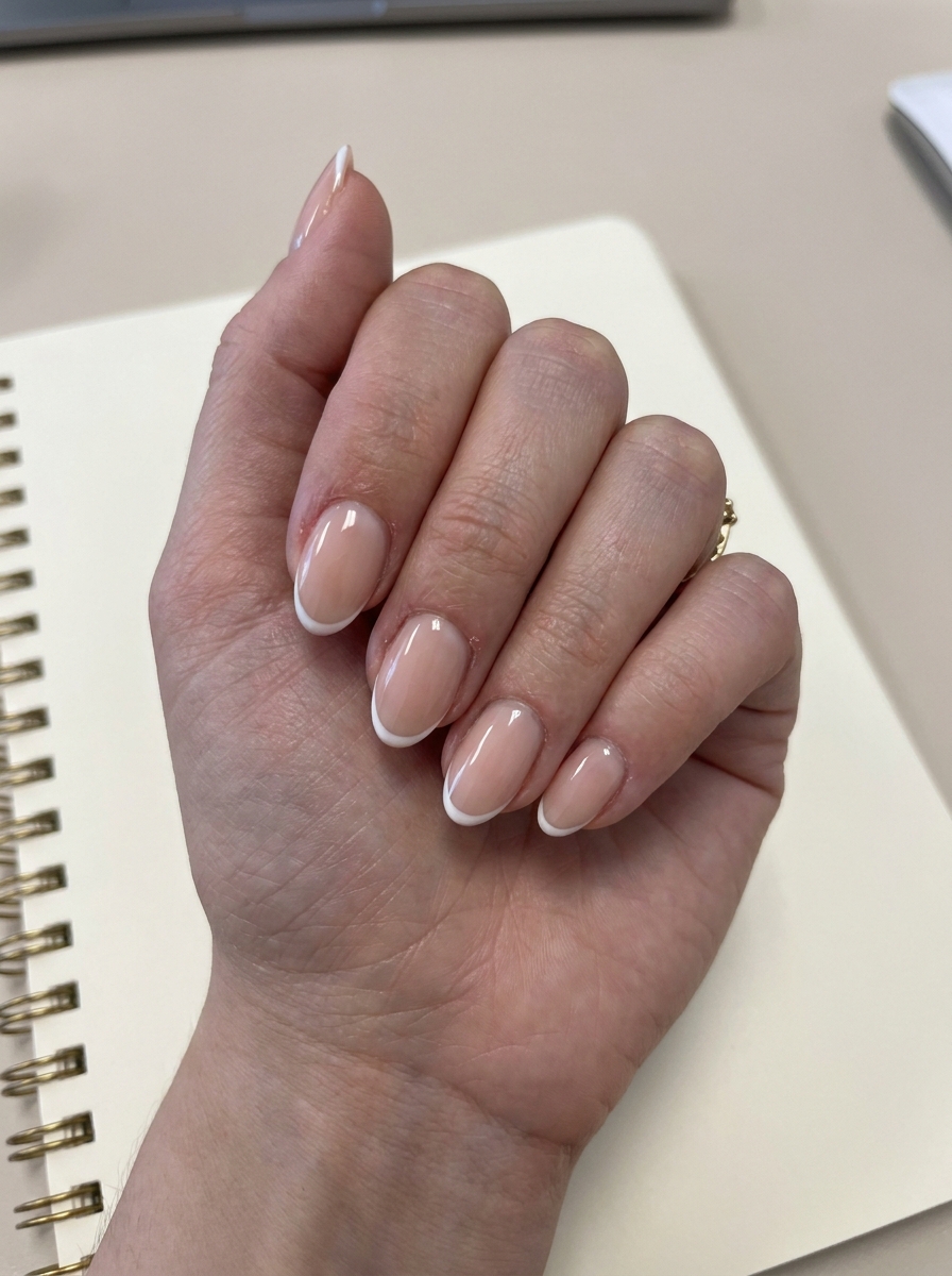 Soft Micro French Nails als Back to School Nails Inspiration 2026